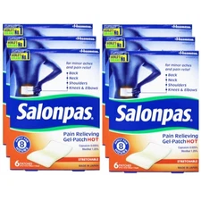 6 Pack Salonpas Pain Relieving Gel Patch Hot 6 Count