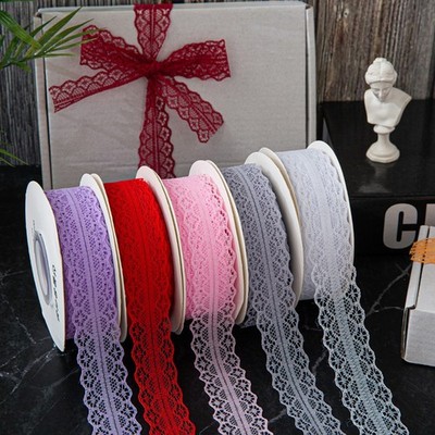 25 Yards*3cm Floral Aushöhlen Borte Spitze Kante für Blume Verpackung Blumenstrauß Band
