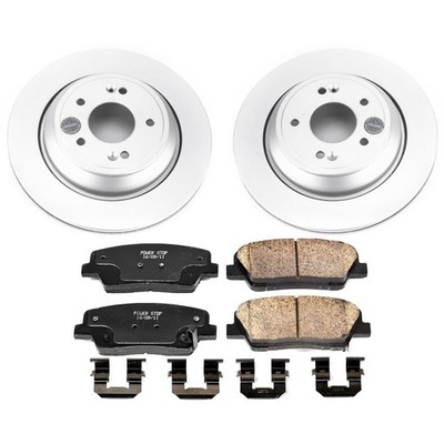 PowerStop Genuine Geomet Coated Rotor and Low-Dust Ceramic Brake Pad Kit