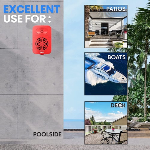 Pyle 4" Indoor Outdoor Waterproof Bluetooth Speakers Pair - 300W Dual 8Ohms - Picture 7 of 8