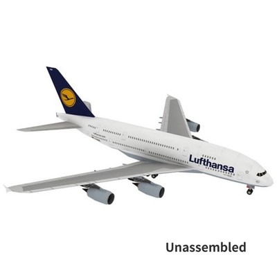 1/100 A380 Lufthansa Civil Airliner Paper Plane Model Aircraft Unassembled Deco