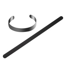 2 Pcs Bracelet Blanks 5/16" x 6" Stainless Steel Stamping Bangle Blanks, Black