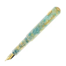 Esterbrook Niblet Fountain Pen in Sea Glass with Gold Trim - Double Broad NEW