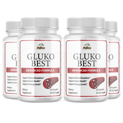 #ad GLUKO BEST Cardiovascular Health Blood Pressure amp; Sugar Support 4 Bottles $74.99