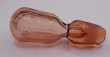 Collectible Vintage Blenko Glass Peach / Pink Color Blown Glass Stopper