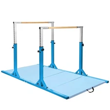 Horizontal Train Bar W/ 4'x8'x2" Gymnastics Mat Folding Panel Fitness Exercise