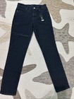 NWT Express High Waisted SOS Skinny Dark Jeans Sewn Slit In Right Leg Size 8R — photo 1