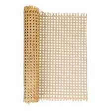 16" x5FT Natural Rattan Cane Webbing, Woven Open Mesh Cane Net Roll for DIY C...