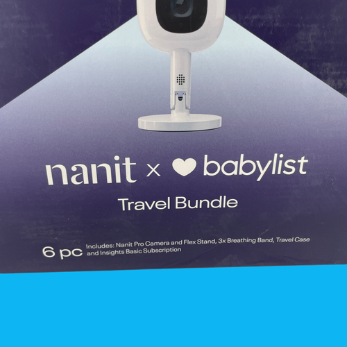Nanit x Babylist N322BLULT Travel SET Camera, Flex Stand, Case, Breathing Bands - 第 2/4 張圖片
