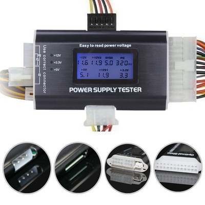 LEAGY 20/24 4/6/8 Pin 4,6 Cm LCD Computer PC Power Supply Tester Für SATA, IDE, 