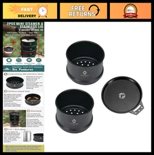 2pcs Mini Steamer Set 4.7-Inch Stainless Steel with Lid for Sierra Cup Cooking