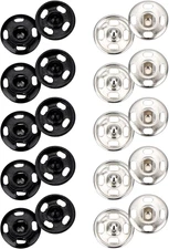 Buttons Metal Snap Fastener Press Button Sewing Clothing 100 Sets Sew-On Snap
