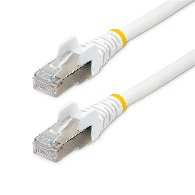 StarTech.com 1m CAT6a Ethernet Cable - White - Low Smoke Zero Halogen LSZH - 10G