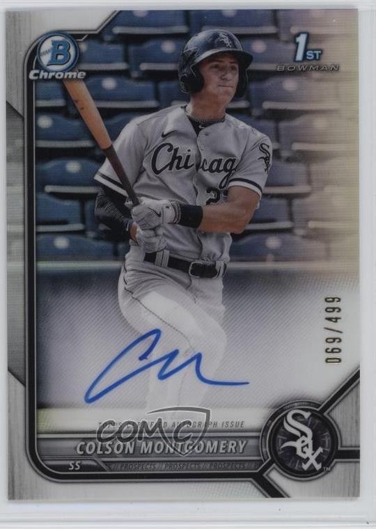 2022 Bowman Chrome Prospect Auto Refractor 69/499 Colson Montgomery #CPA-CMY
