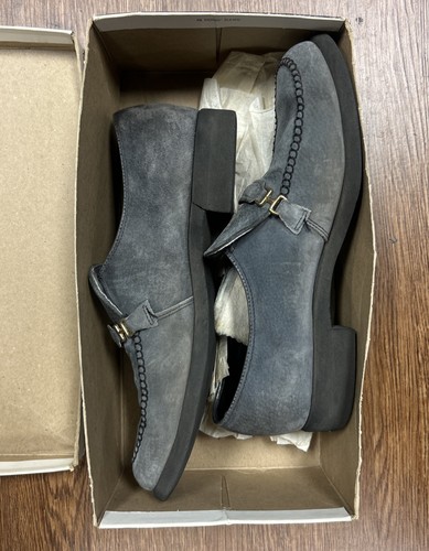 Vintage Hush Puppies Slipper Halbschuhe Rauch Wildleder Herren 8,5 Rockibilly USA OVP - Bild 2 von 9