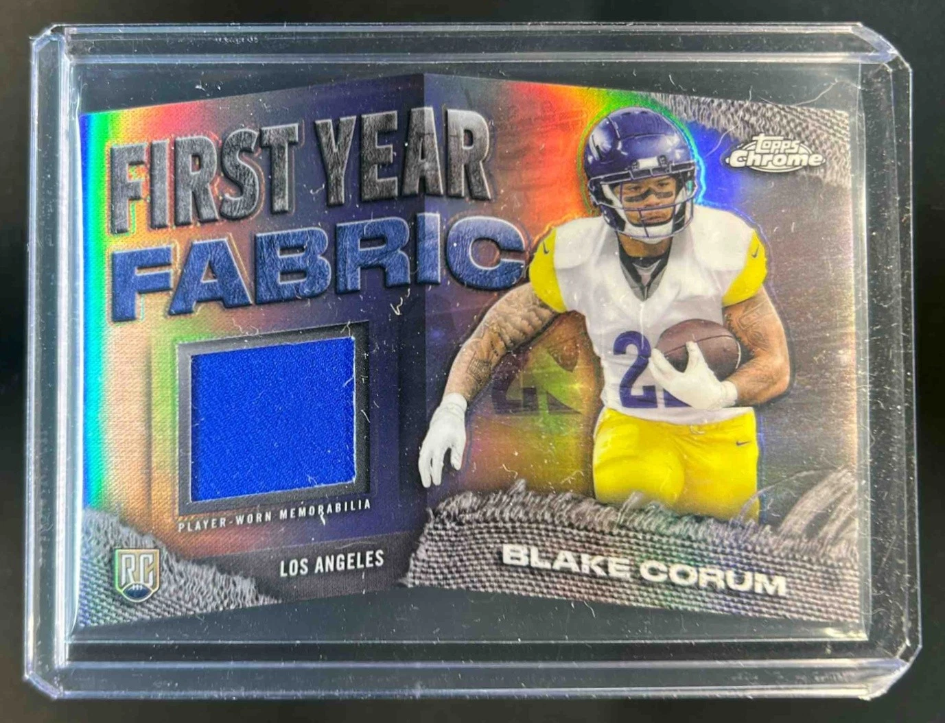Blake Corum Topps Chrome First Year Fabric #FYFBC Base