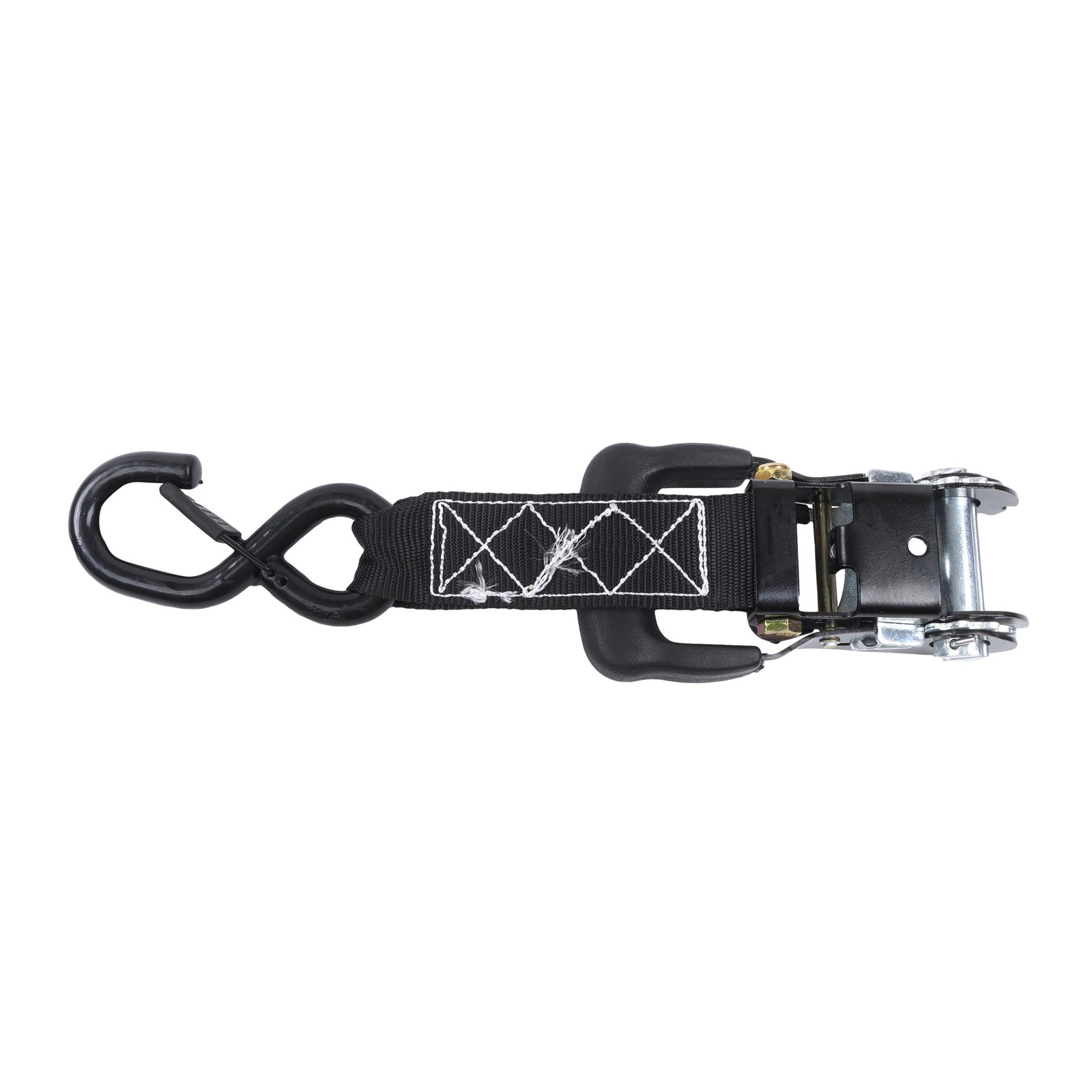 Ratchet Straps (4 Pack) - 5,208lbs Break Strength 1.6"x8' Black Tie Down Straps