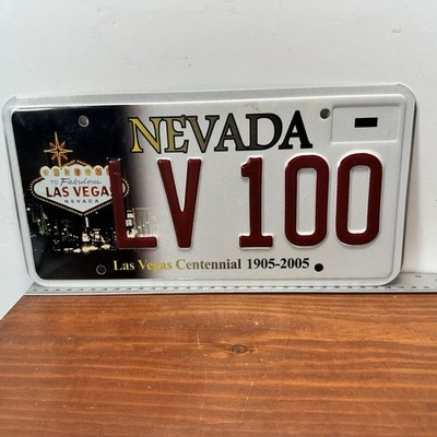 NEVADA STATE LICENSE PLATE LAS VEGAS CENTENNIAL AUTO CAR TAG FLAT CASINO GAMBLE