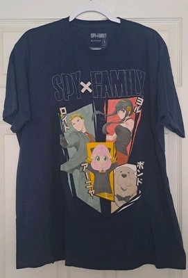 Spy X Family Japanese Anime Manga Navy Blue Men s Short Sleeve T-Shirt Size XL