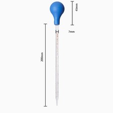 5 Pack 1ml Graduated Transfer Pipettes Glass Dropper Laboratory Lab Supply