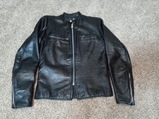 True Vintage 60's Harley Davidson AMF Black Leather Biker Jacket Mens Size 36
