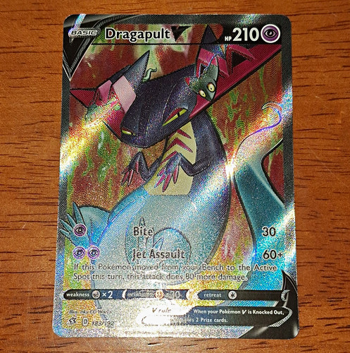 Pokemon Dragapult V Full Art Holo Ultra Rare 183/192 Rebel Clash EN 210HP