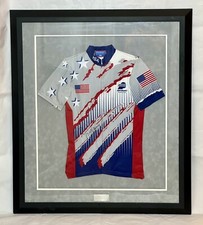 Lance Armstrong Signed 2000 Olympic Jersey Framed