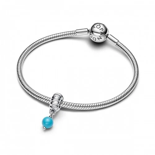 Türkisfarbener PANDORA Charm-Anhänger Sterling-Silber 793901C01 - Bild 3 von 4