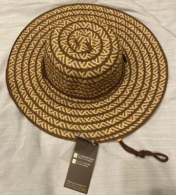 Free Authority Outdoors Floppy Tan Sun Hat, UPF 50+, 16'' One Size