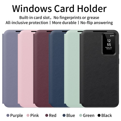 S-View Smart Wallet Case Card Holder Slot For Samsung S25 S24 Ultra S23 S22 Plus - Picture 2 of 21