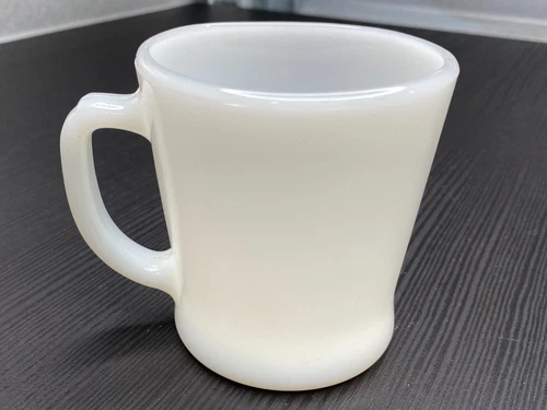 Vintage Mid Century Fire King Anchor Hocking White Milk Glass Coffee Cup Mug