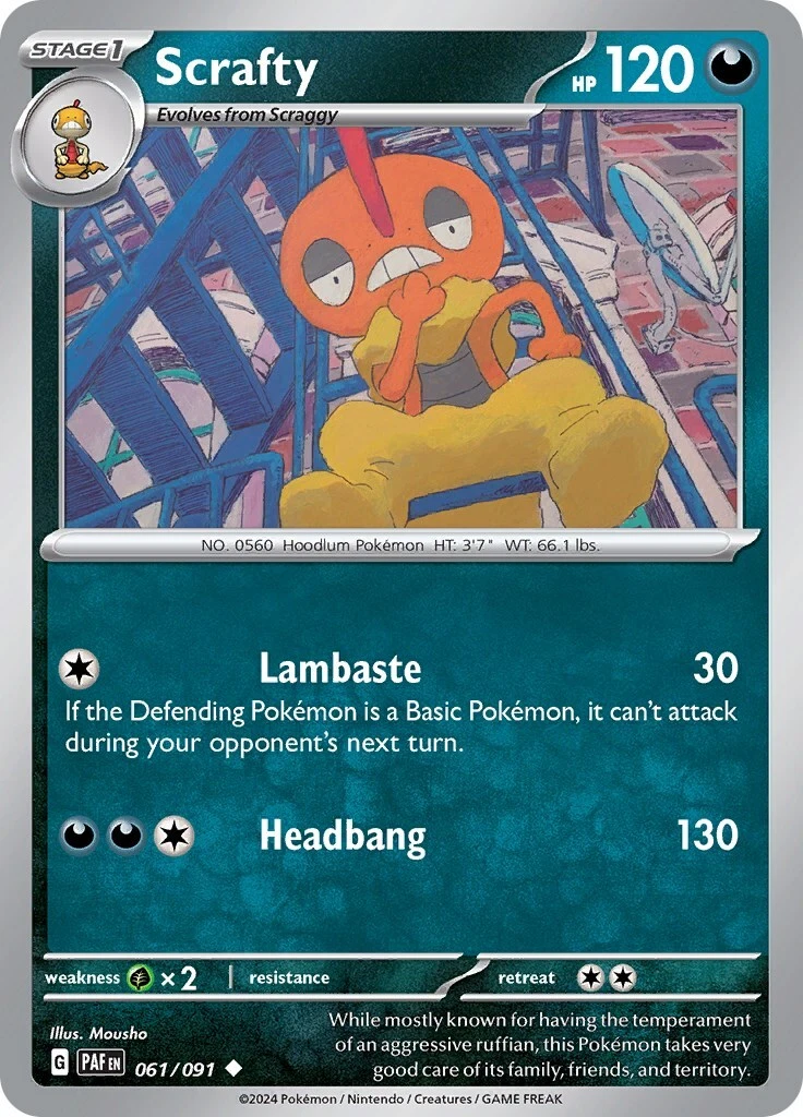 Scrafty Pokémon TCG Cards for sale | eBay