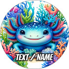 Axolotl Cake Topper Party Decoration Edible Birthday Custom Personalised Name