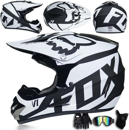 Kinder Erwachsene Motocross Helm Integralhelm + Cross Brille + Handschuhe ^M - Bild 30 von 35