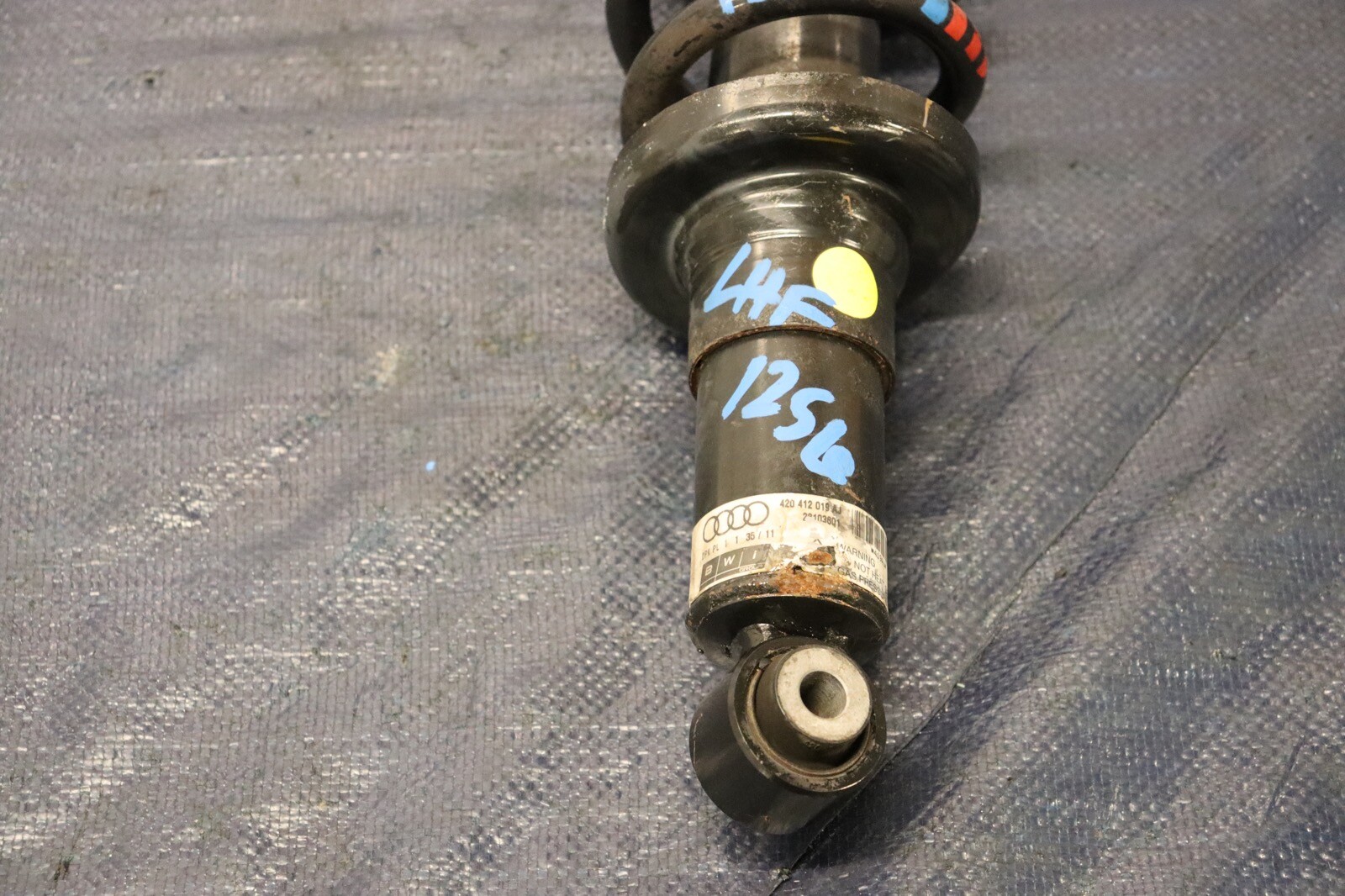 2012 AUDI R8 5.2 QUATTRO SPYDER V10 OEM LH DRIVER FRONT SHOCK & SPRING #1256