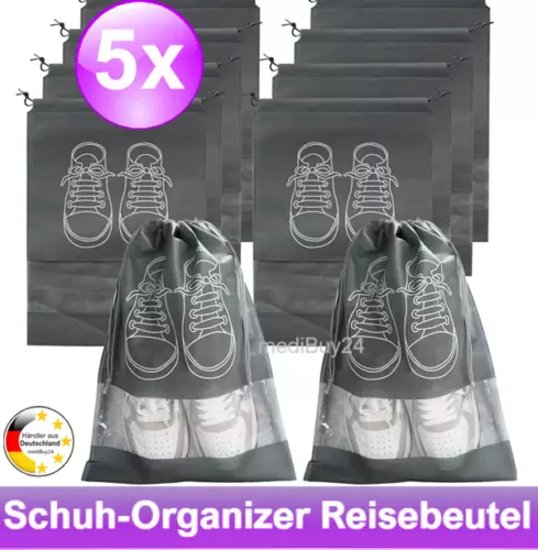 Schuhbeutel Schuh-Organizer Schuhtasche Schuhsack Turnbeutel Set [5er Set] Reise