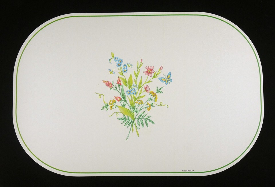 SET OF FOUR (4) Corelle MY GARDEN Placemats Reversible Plastic GREAT CONDITION! eBay
