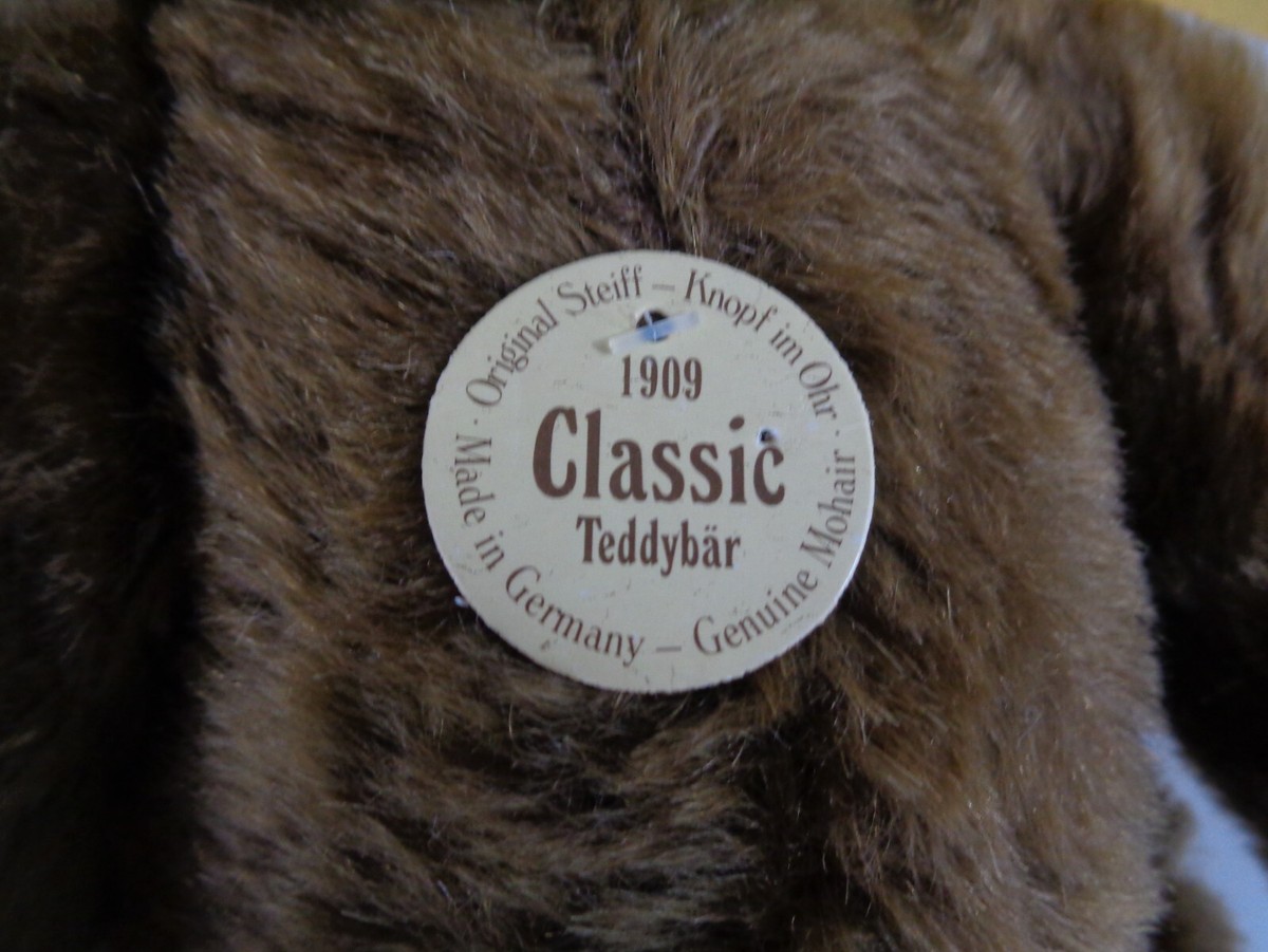 Steiff Classic Teddybär 1909 Dunkelbraun 000447 KFS 35cm 1993 
