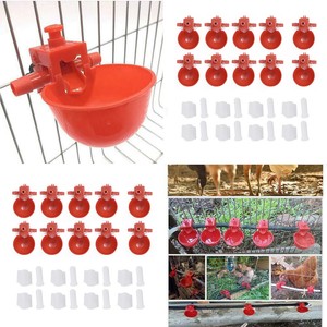 20pcs Chicken Drinking Cups Quail Water Bowls Bird Plastic Animal