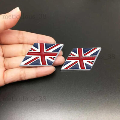 2Pcs ENGLAND UK Flag Logo Car Stickers Fender Emblem Badge Decal Accessories