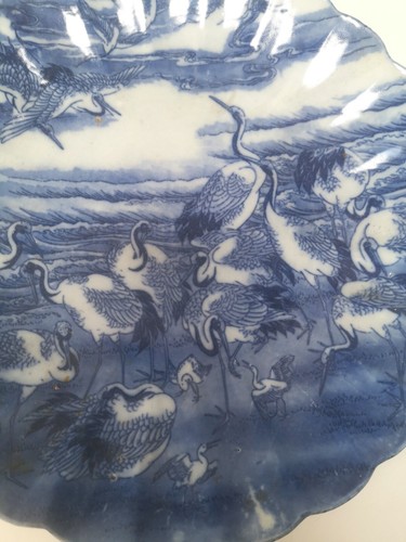 Two Oriental Blue and White Chargers c 1900 - Picture 6 of 6