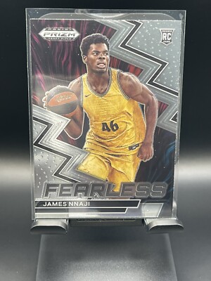 2023-24 Panini Prizm Draft Picks Fearless Insert #6 James Nnaji RC Barcelona 