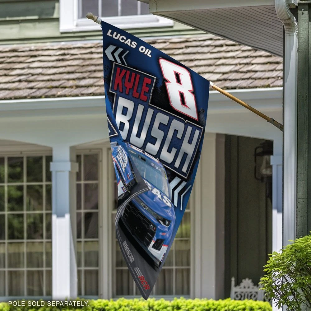Kyle Busch Lucas Oil Vertical House Flag