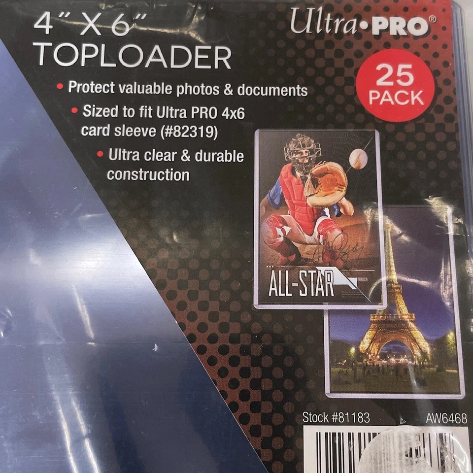 Funda para Tarjeta Ultra Pro Toploader 4 x 6 Rígida Portatarjetas Protector Transparente Paquete de 45 Foto 3 de 4