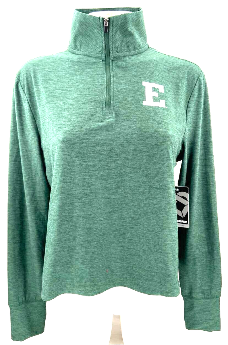 EMU Eastern Michigan Eagles Colosseum Green Dash 1/4 Zip Cropped
