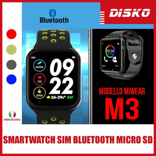 SMARTWATCH OROLOGIO TELEFONO ANDROID IOS CON SIM BLUETOOTH MICRO SD M3  MIWEAR BT | eBay