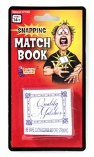 SNAPPING MATCH BOOK Snap Finger Smokers Trick Prank Gag Fake Pack Gift Cigarette