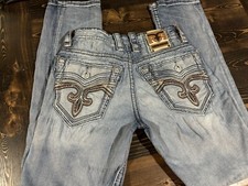 Men  s Rock Revival Jeans Sz 28 X 33 Percy Straight Excellent Condition