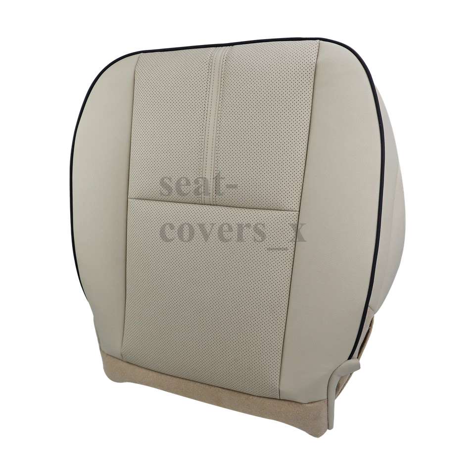 Driver&Passenger Bottom For 2010-2012 Lincoln MKZ Perforated Seat Cover Tan Foto 3 de 4