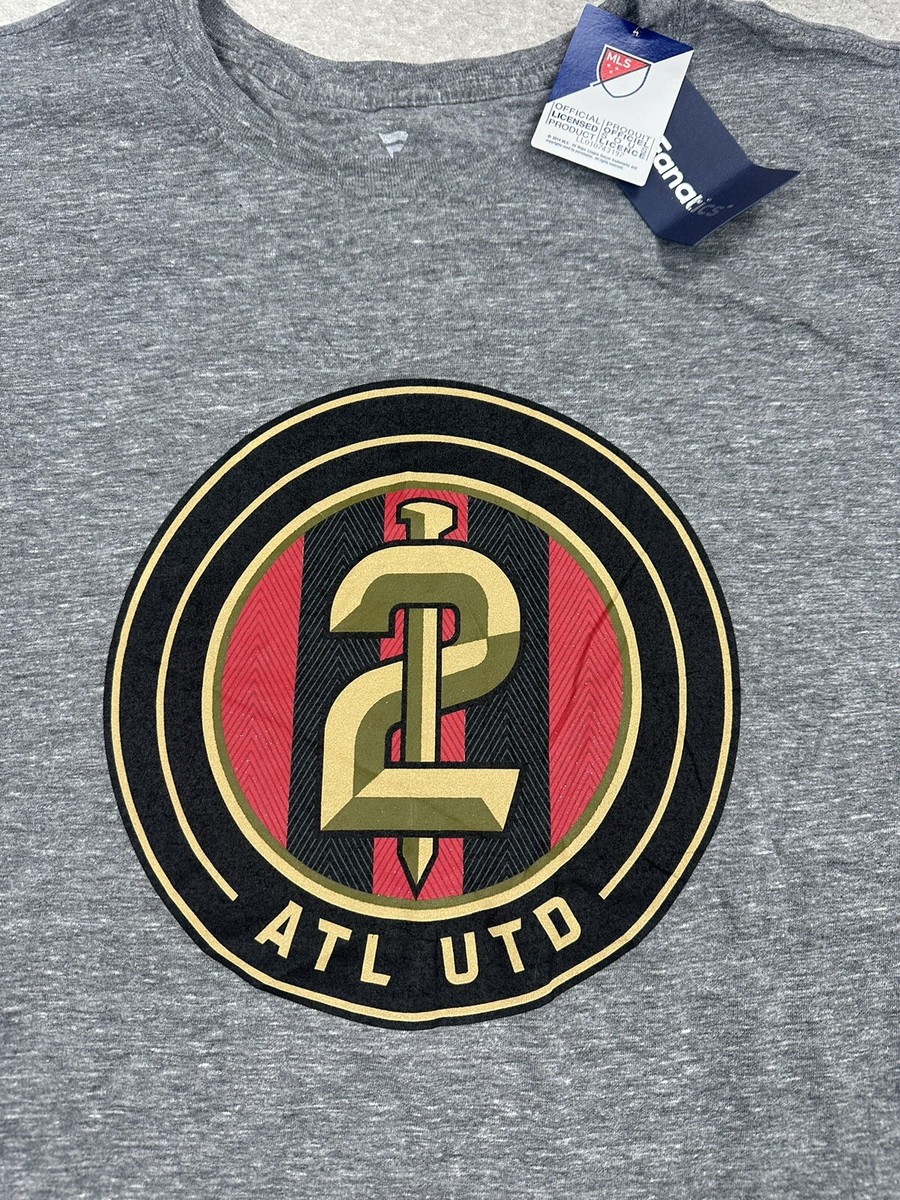 Fanatics Atlanta United FC Men's T Shirt Size 2XL Gray Short